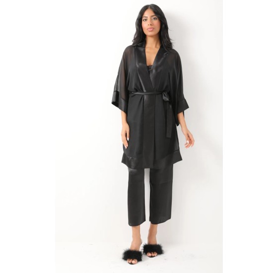 Saten Dantelli Pijama Takım Saten Dantelli Pijama Takım
